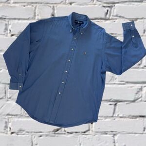 Ralph Lauren Yarmouth Shirt Men’s 16½ 34/35 Blue Oxford Button Down Classic Fit